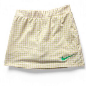 Nike Yellow & White Gingham Skort